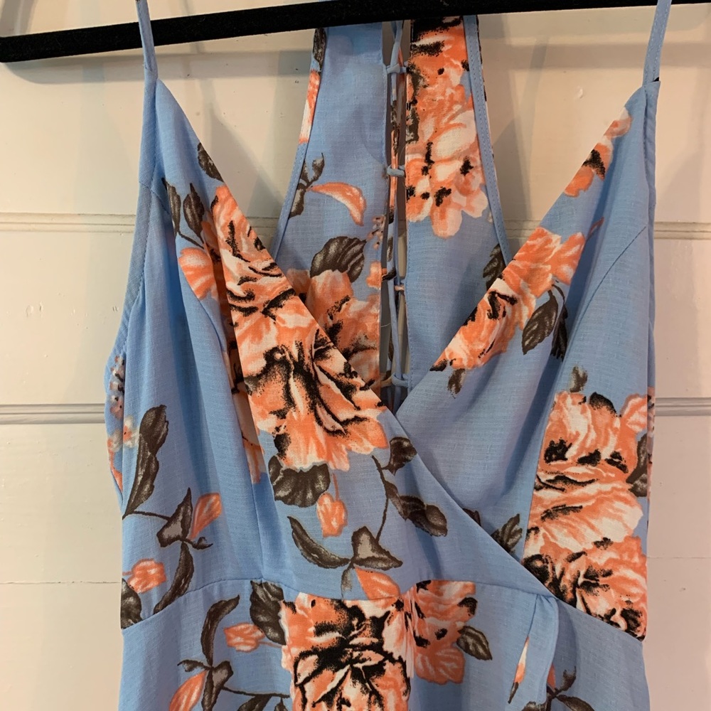 Floral Lulus midi wrap dress